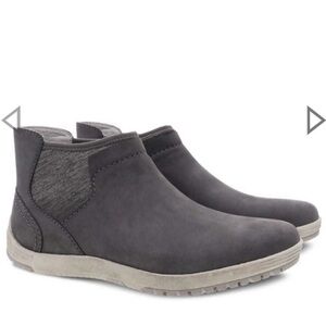 DANSKO LIZETTE GRAY SUEDE WATERPROOF ANKLE BOOTS